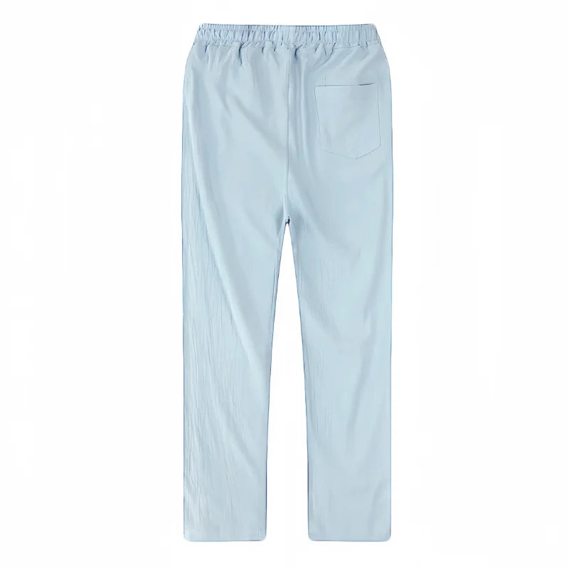 Boho Cotton Linen Pants for Men New Summer Lightweight Loose Fit