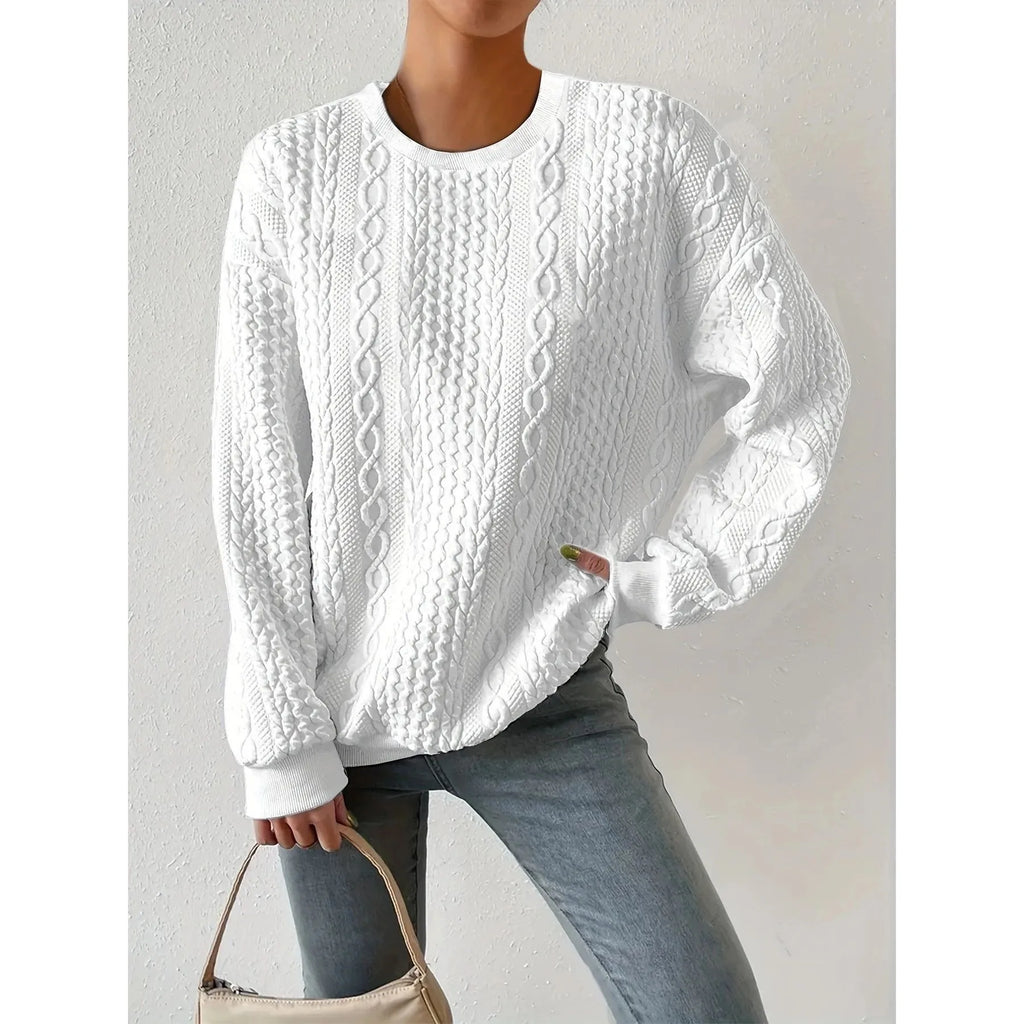 Women's Fashion Crew Neck Long Sleeve Sweatshirt