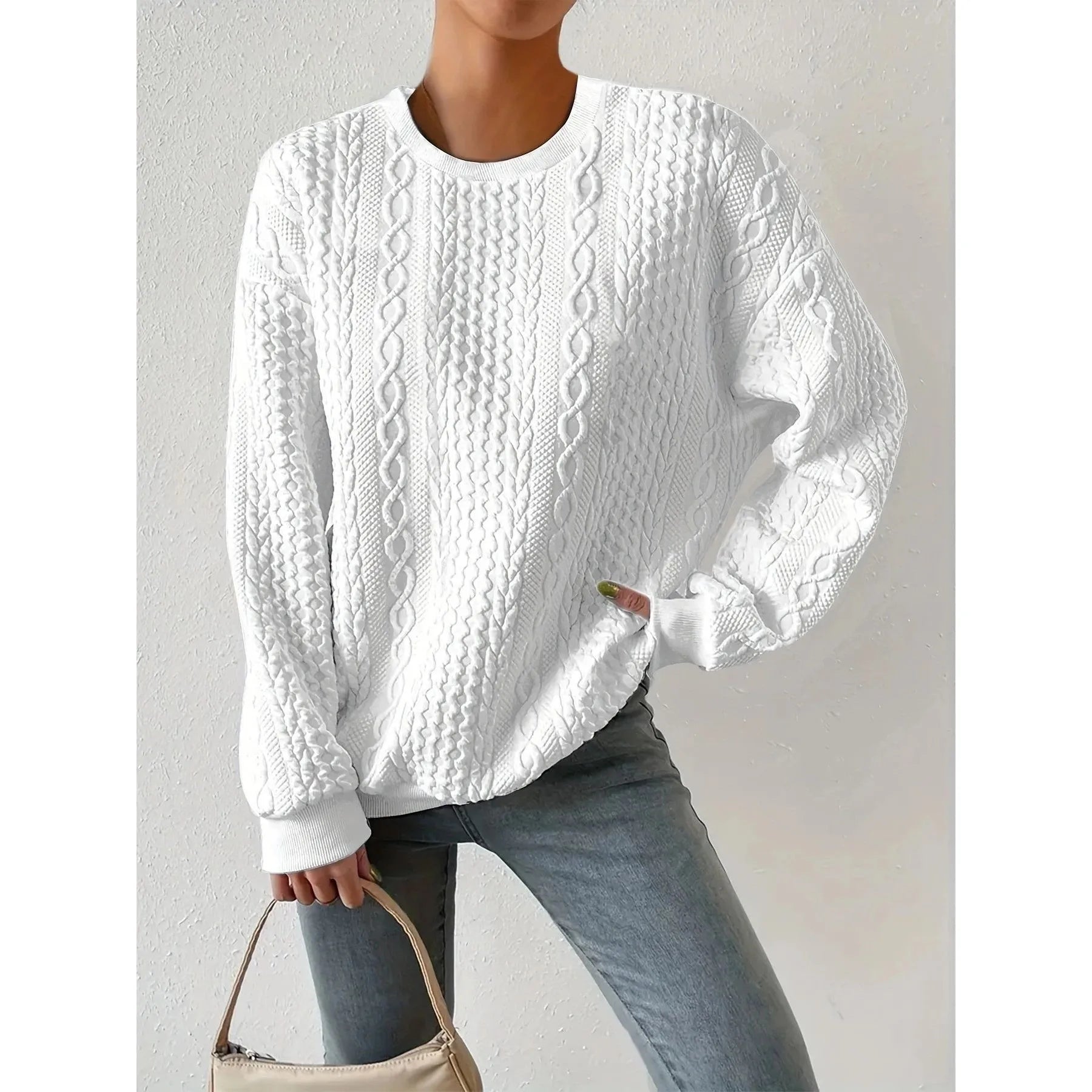 Women's Fashion Crew Neck Long Sleeve Sweatshirt
