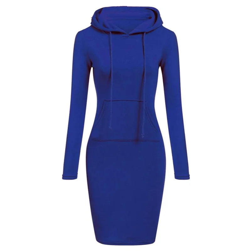 Ladies Dress Autumn Women Hooded Dresses