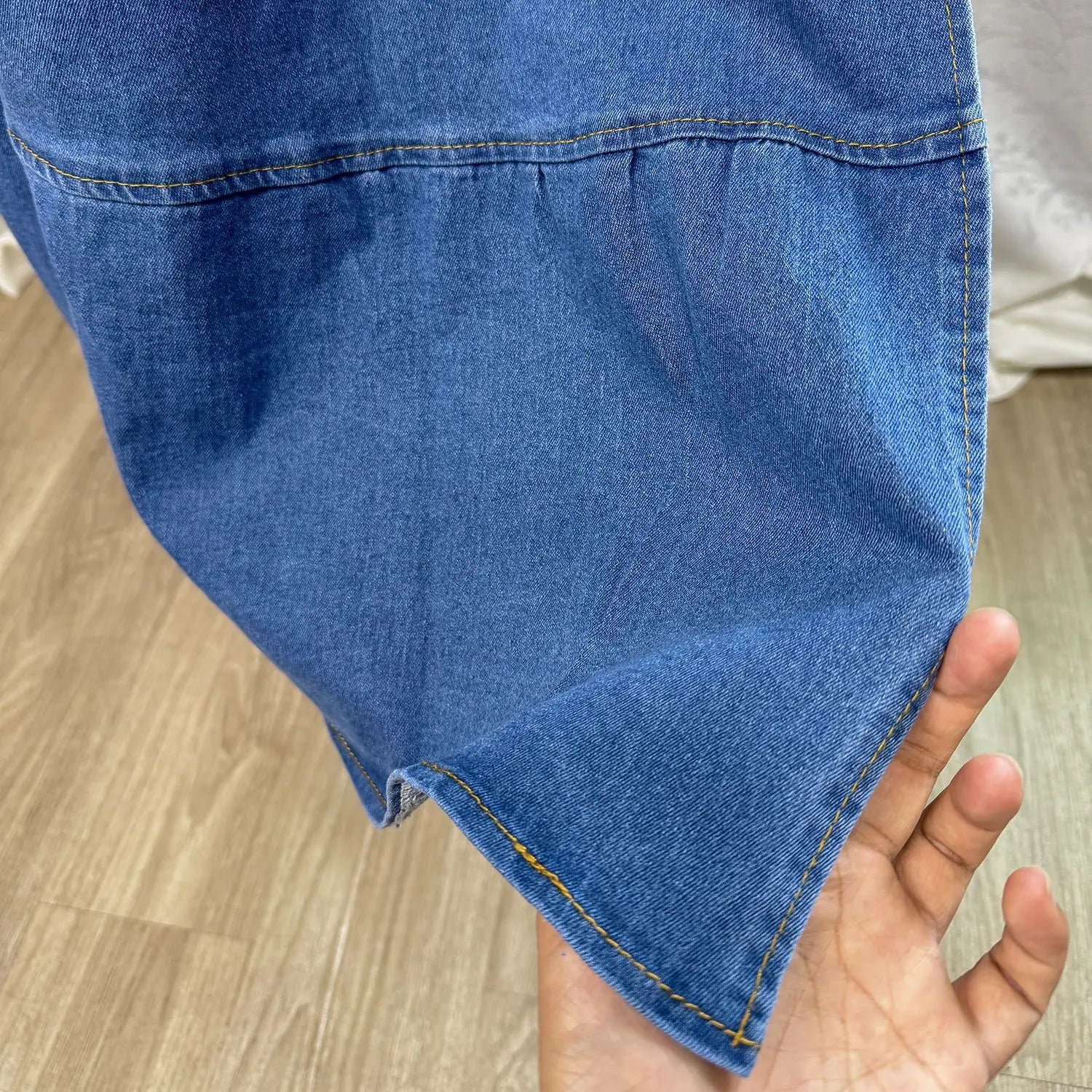 Long Dress Women Denim Dress Sling