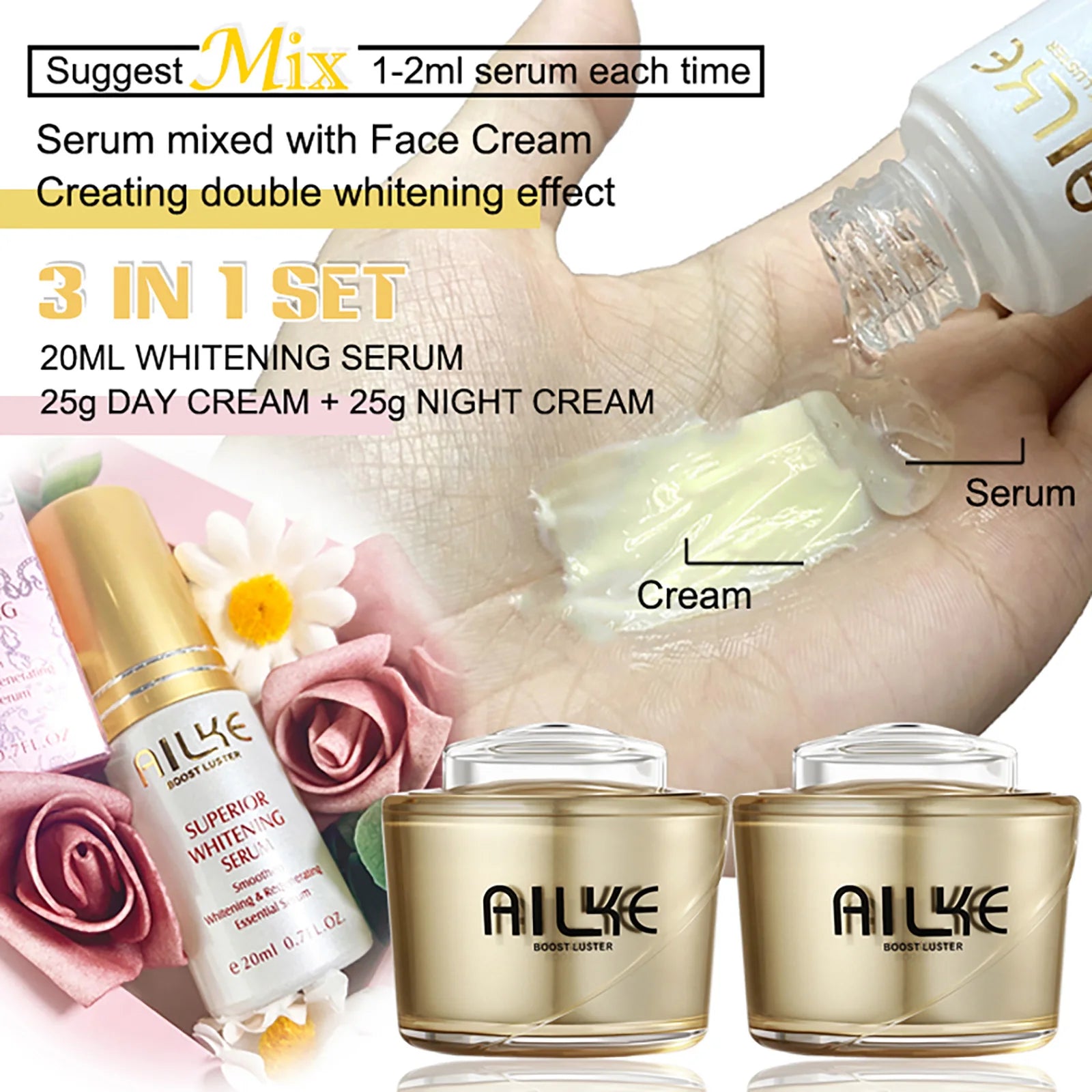 AILKE Whitening Moisturizing Facial Cream dark Spot Lightener