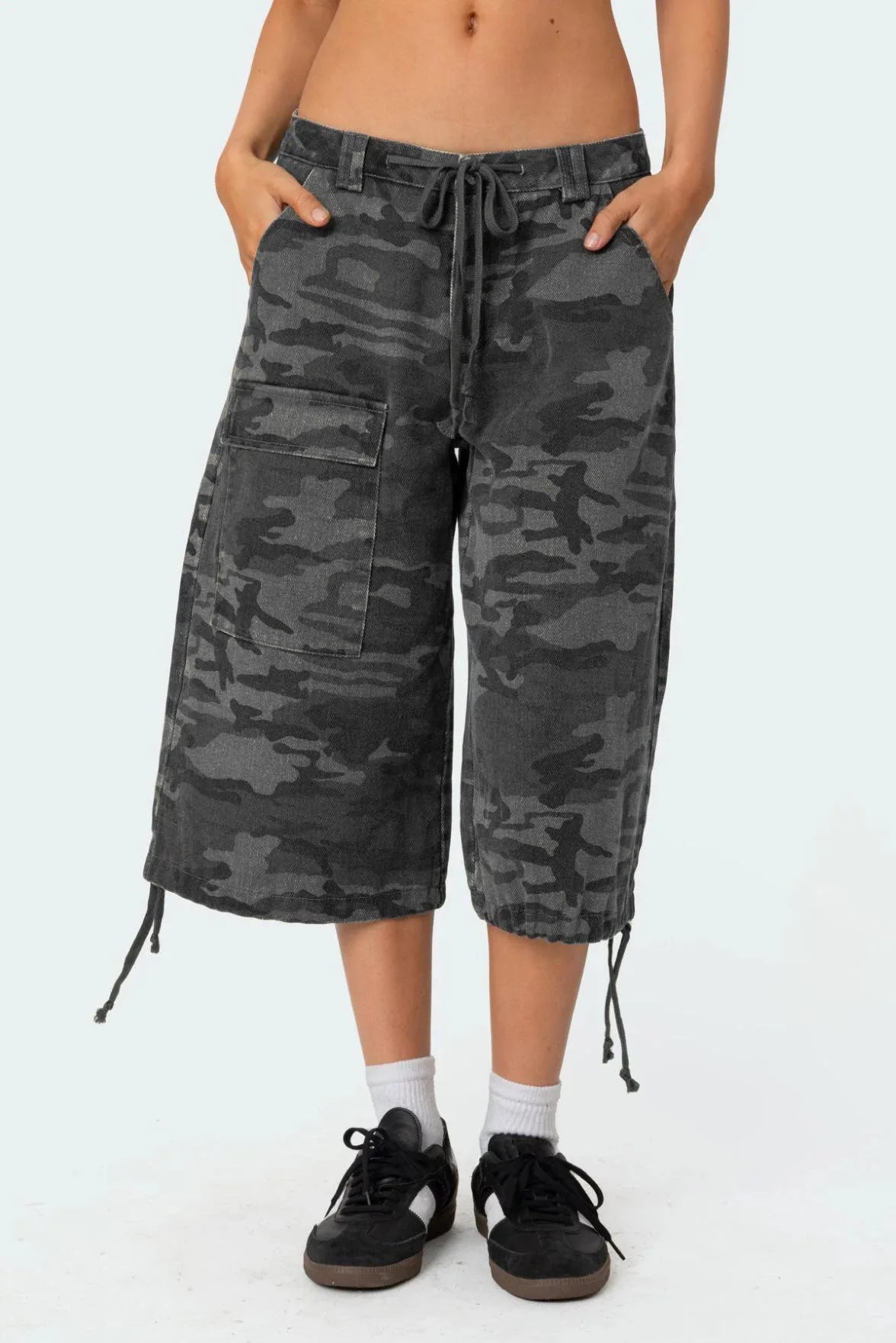 Women Calf Length Pant Jeans Wide Leg