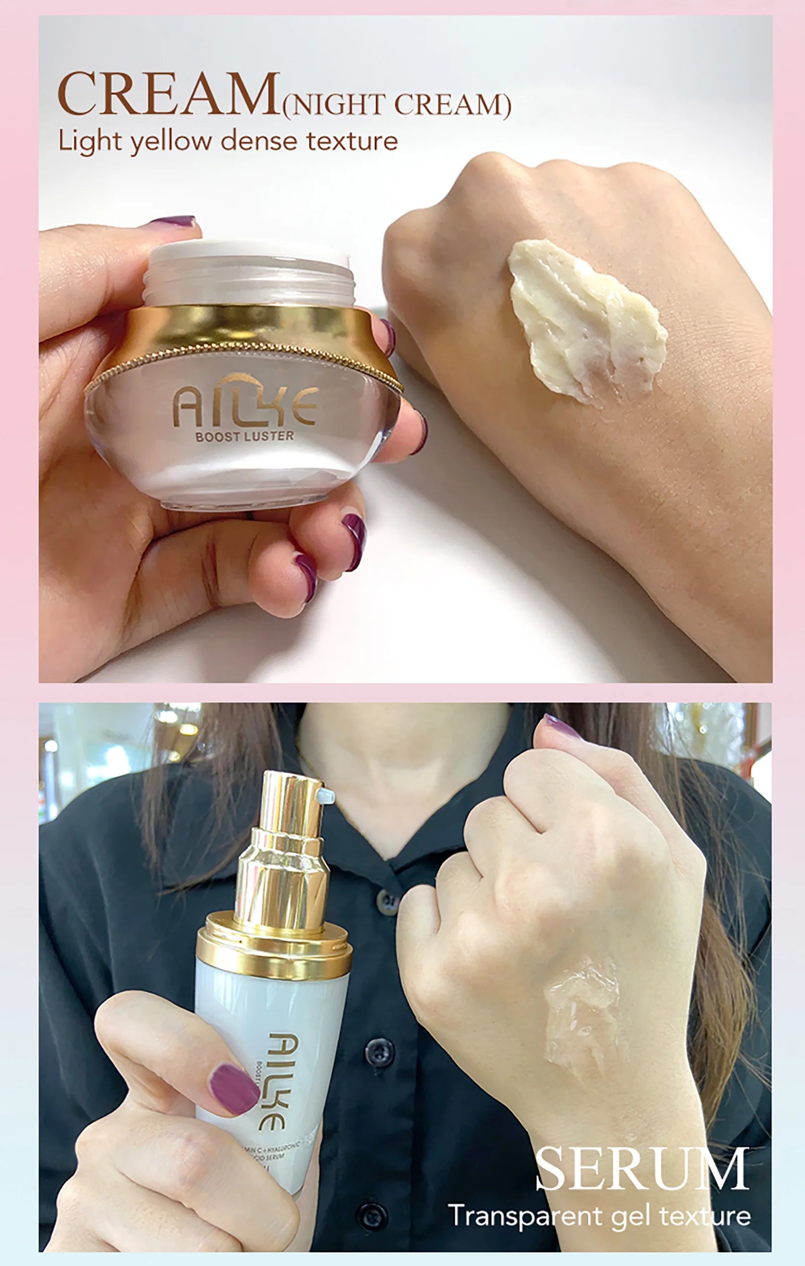 AILKE Whitening Anti-wrinkle Freckle Face Cream With Collagen Hyaluronic Acid Rose