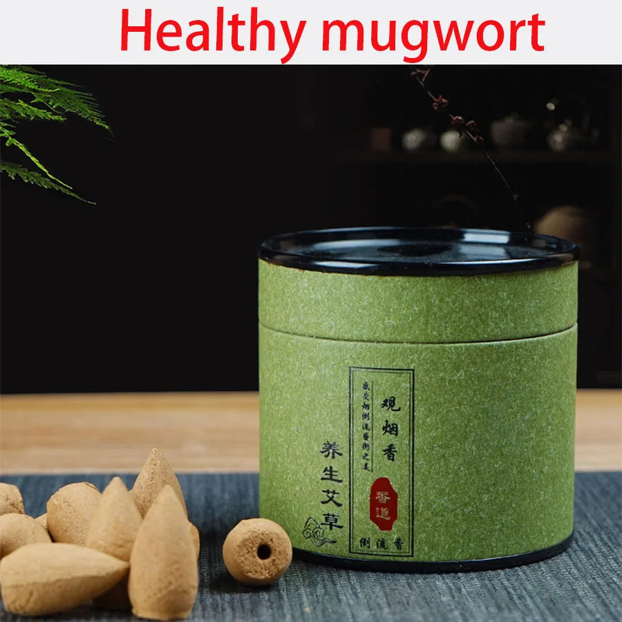 1 can of about 40 natural reflux cones with various fragrances for home meditation and mood relief, convenient to carry.