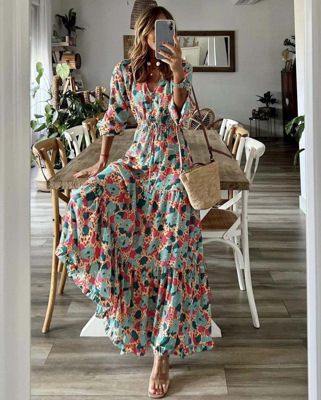 Summer Boho Print Casual Dress
