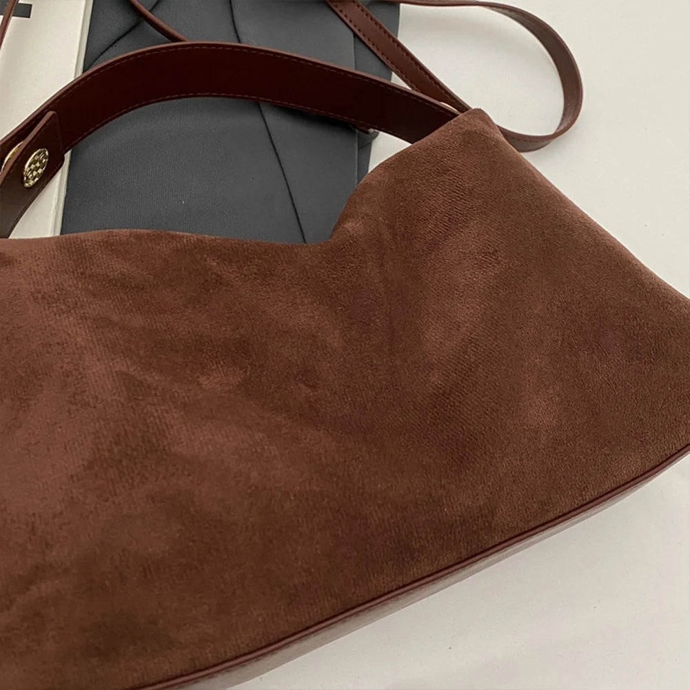 Big Boston Tote Soft Matte Suede Cow Leather