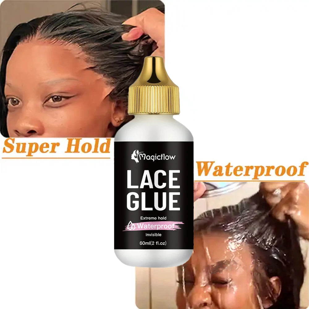 60ml/2 fl.oz Waterproof Wig Lace Glue - Strong Hold, Invisible, Quick Dry & Easy Removal