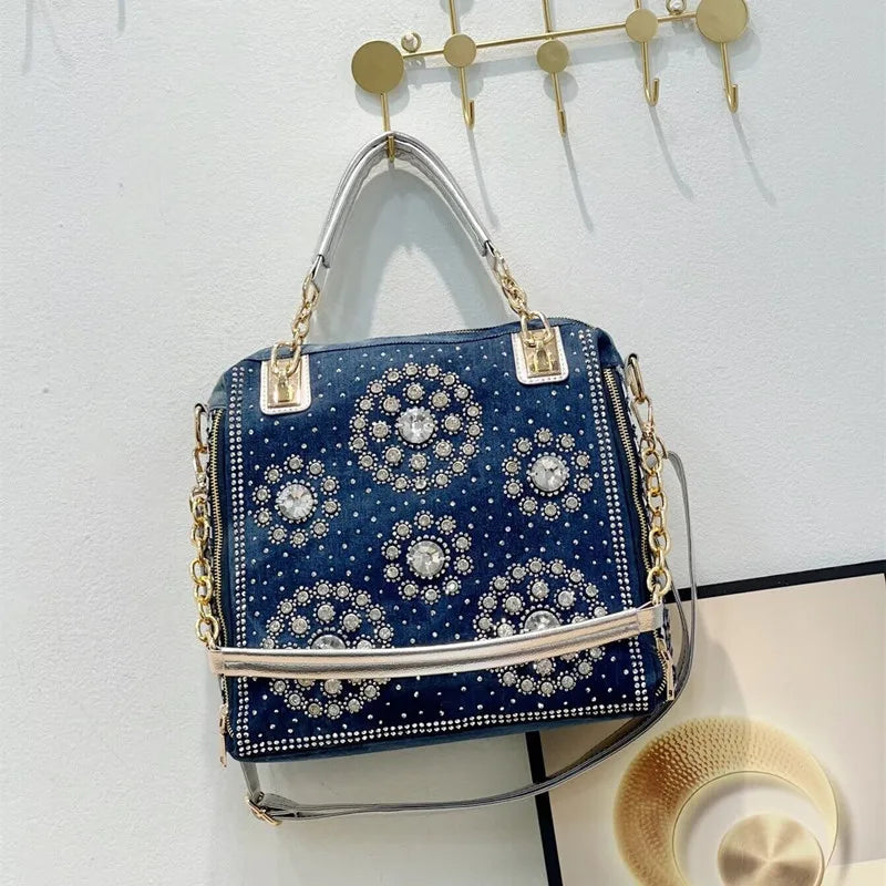 Denim jean casual women handbags