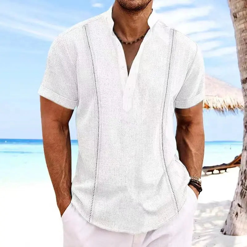 Men's Shirts Summer Short Sleeve Cotton Linen