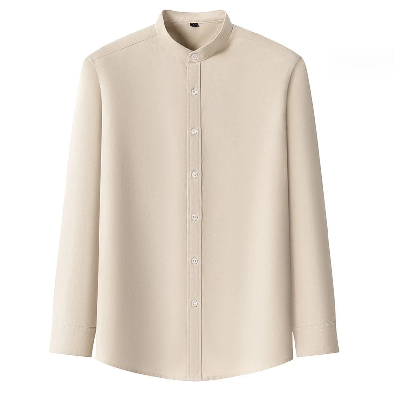 Men Casual Business Mandarin Collar