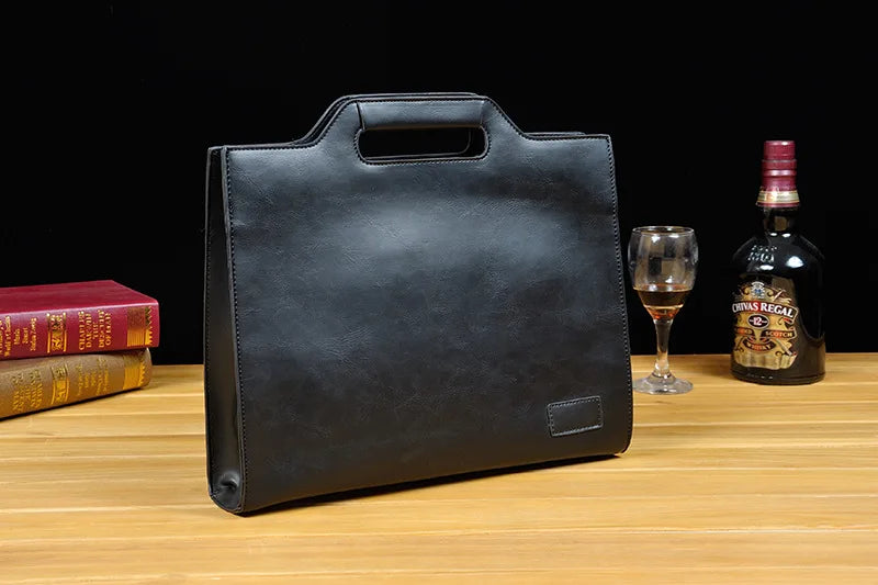 Vintage Leather Men's Tote Shoulder Bag