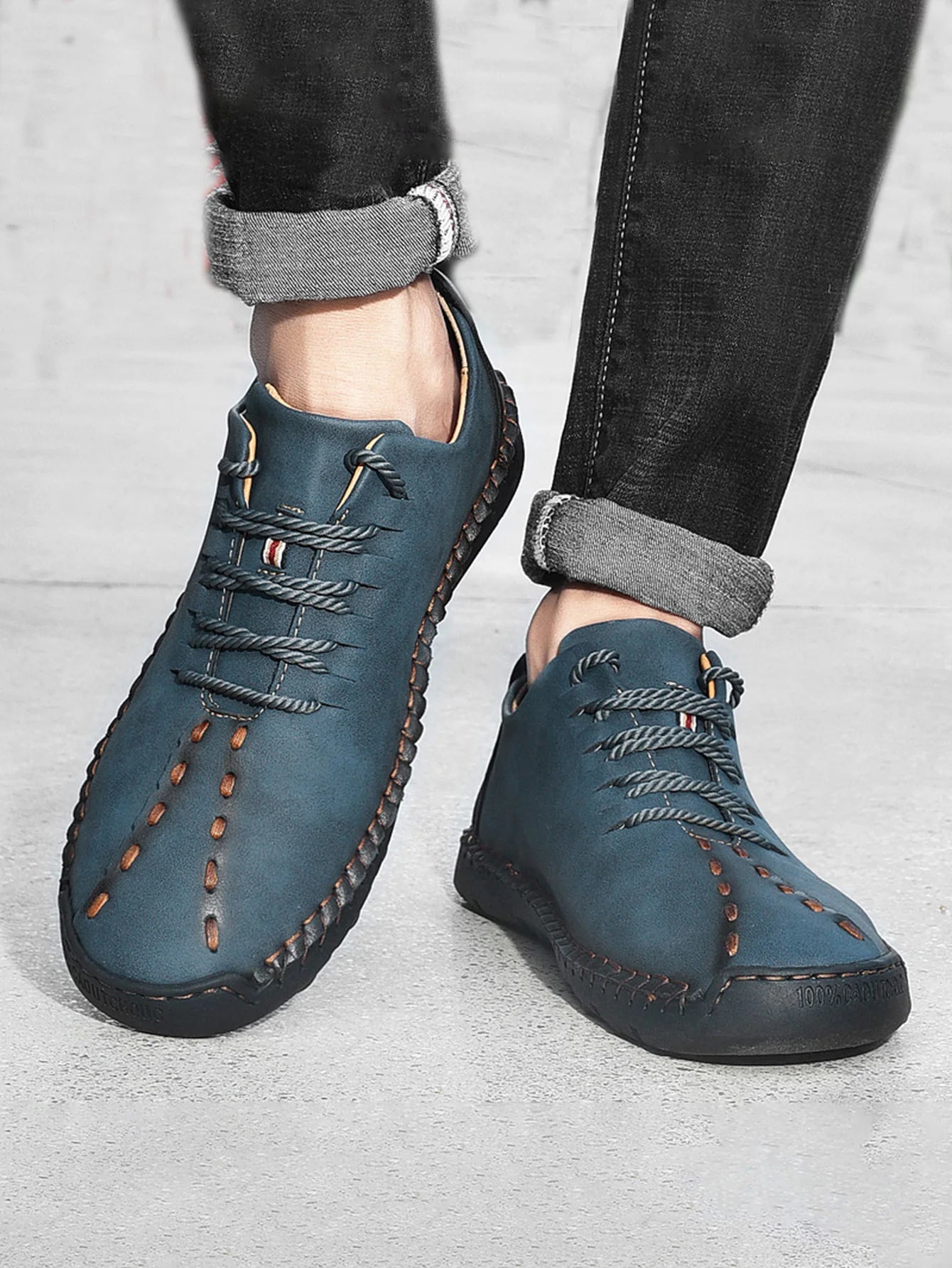 Men's Fashionable Retro Hand-Stitched Casual Shoes