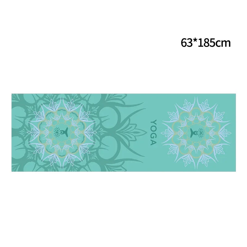 Hot Yoga Mat Towel  Printed Yoga Towel Non Slip Fitness Workout Mat Cover
