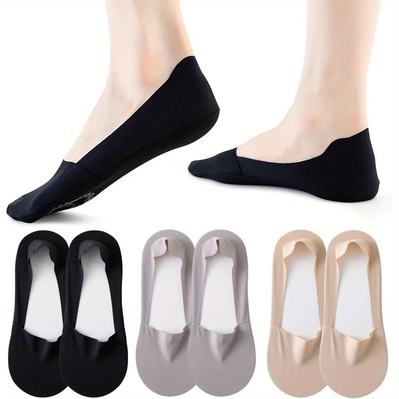 Womens No-Show Socks 5-8 Pairs