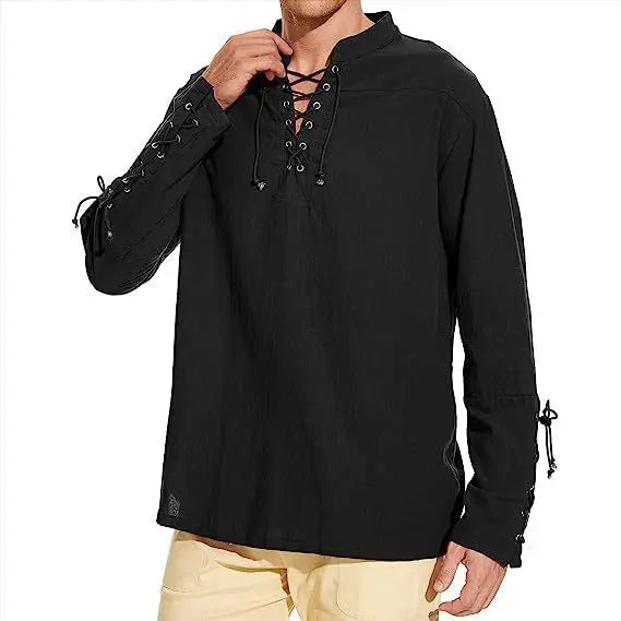 Men's Cotton Linen Shirt Long Sleeve