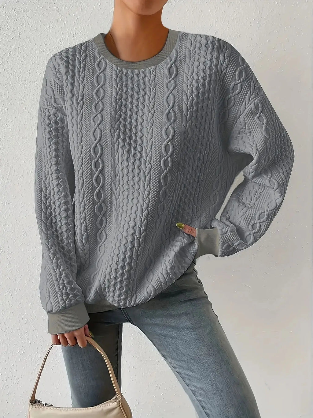 Women's Fashion Crew Neck Long Sleeve Sweatshirt