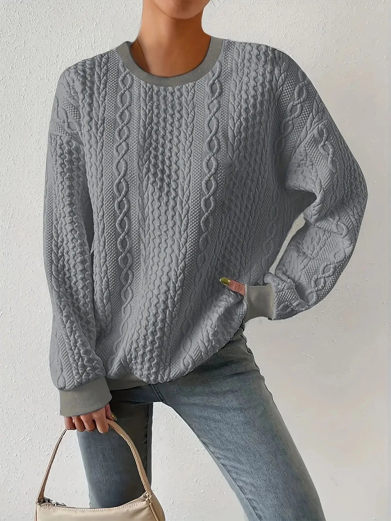 Women's Fashion Crew Neck Long Sleeve Sweatshirt