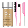 4Pcs Hair Wax Stick & Slick Back Brush Set for Fly aways, Wigs, and Styling - Pink