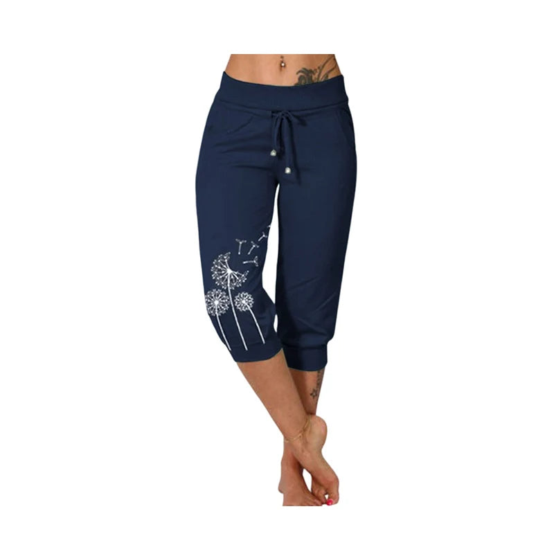 Fashion Mid-calf Lady Capri Pants
