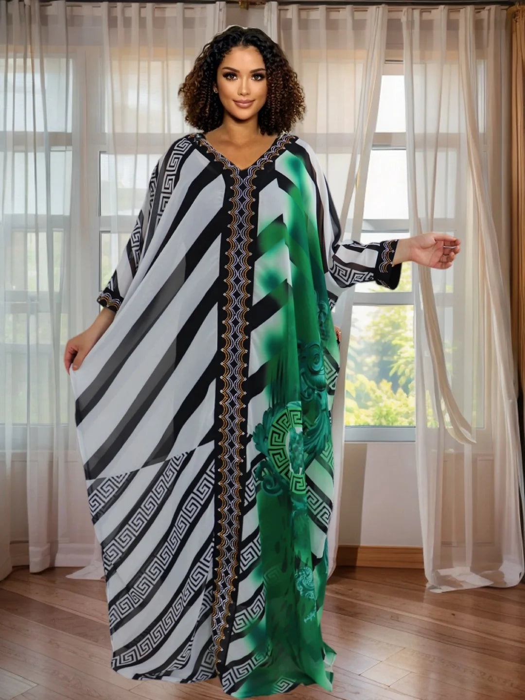 Plus Size Loose Casual Fashion Boho Maxi Dress