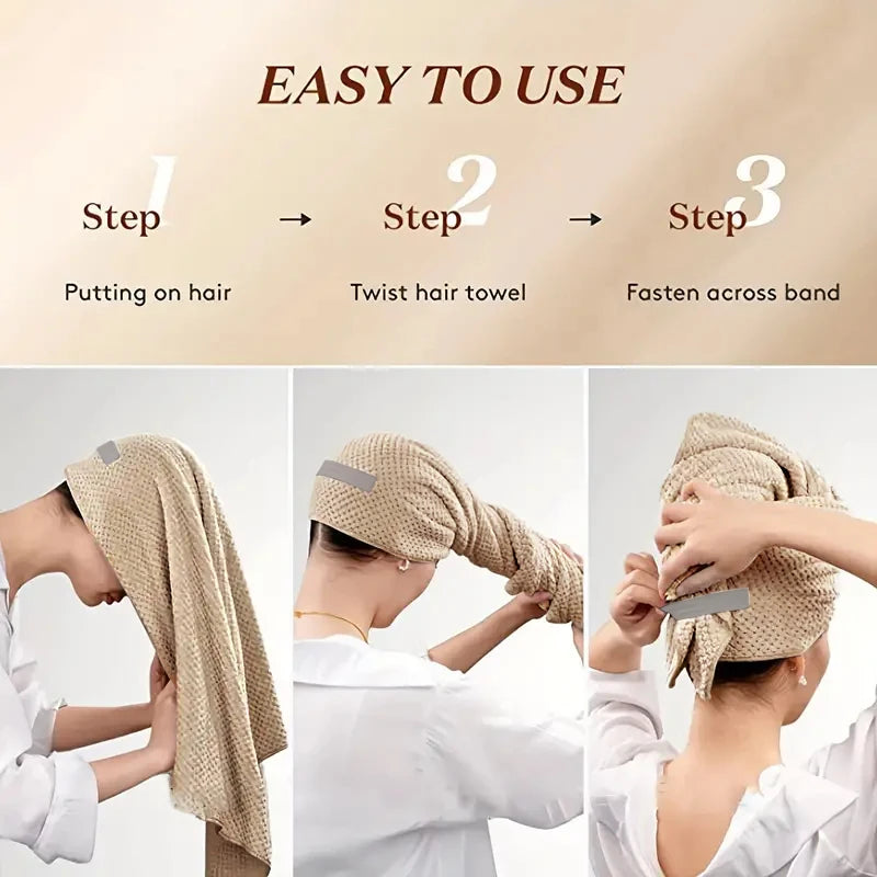 Microfiber Hair Towel Extra Large Wrap Quick Dry Hair Towel