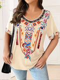 Plus Size Women's T-Shirt Boho Harajuku Graphic Print