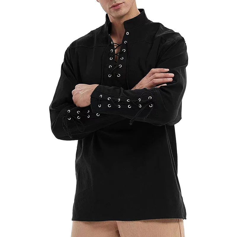 Men's Cotton Linen Shirt Long Sleeve
