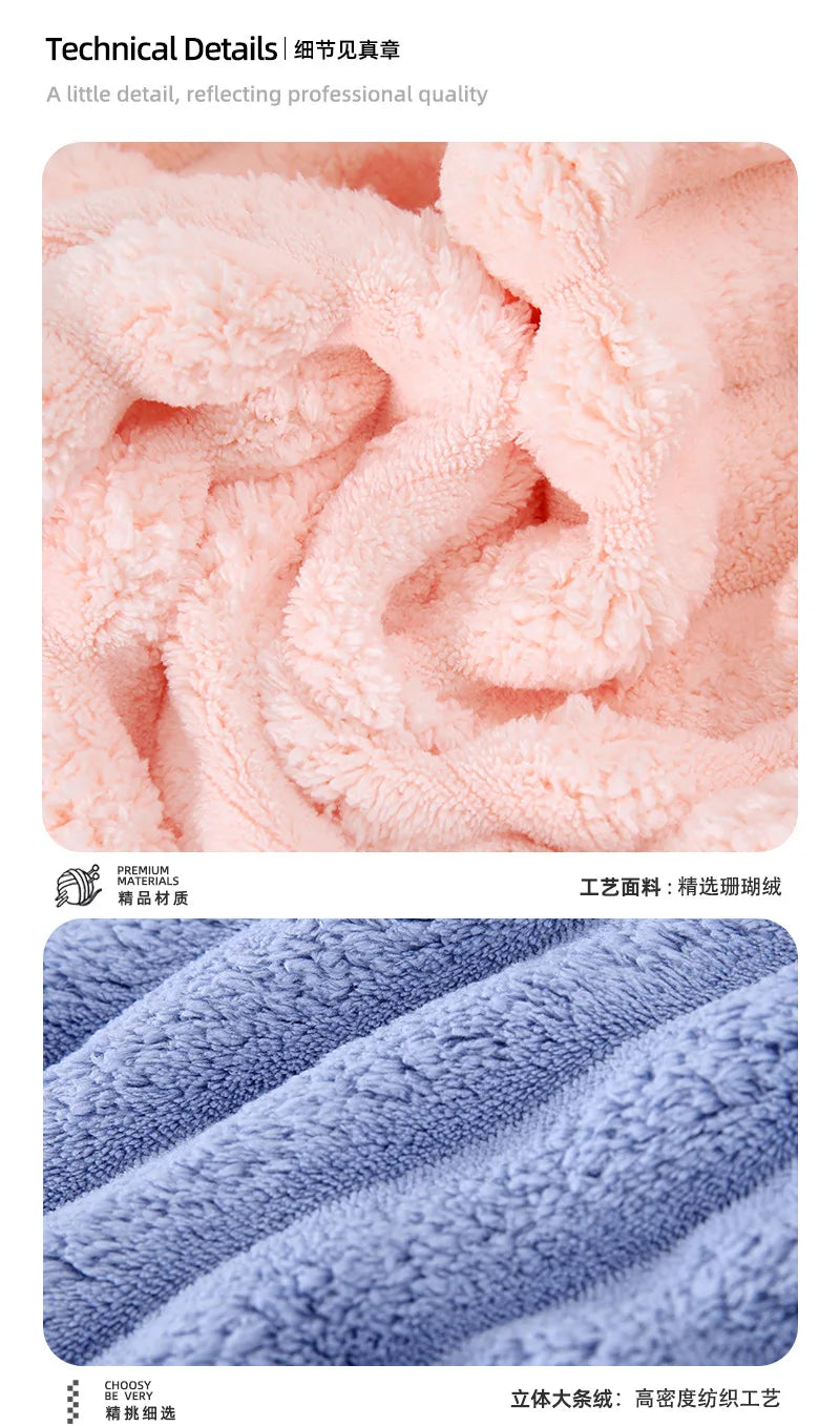 Dry Hair Cap for Women, Thickened and Super Absorbent Headscarf