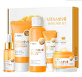 5 Pieces Vitamin C Skincare Set  Moisturizing Face Serum Brighten Cream