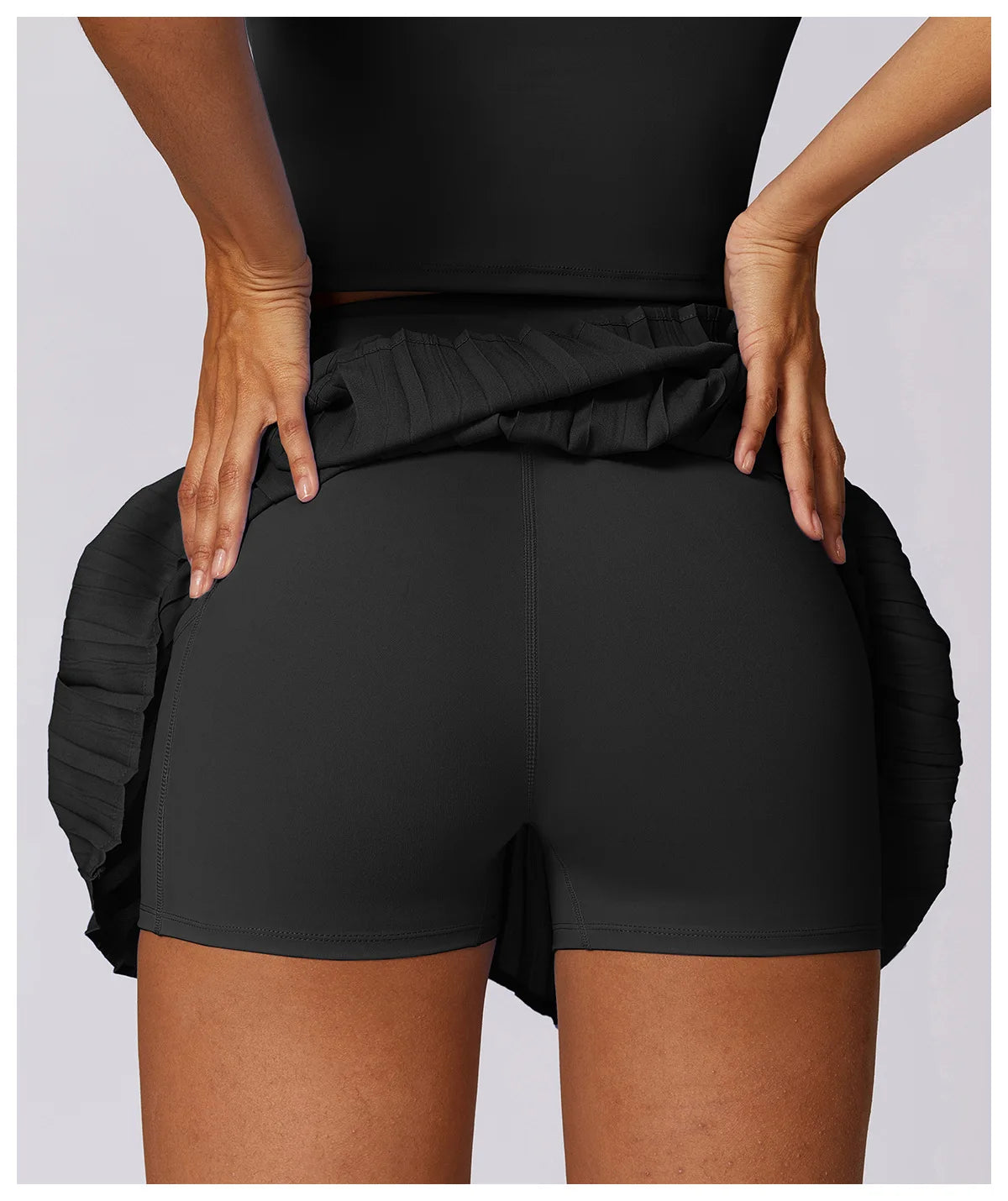 Women Dance Gym Workout Fitness Solid Sports Skirts