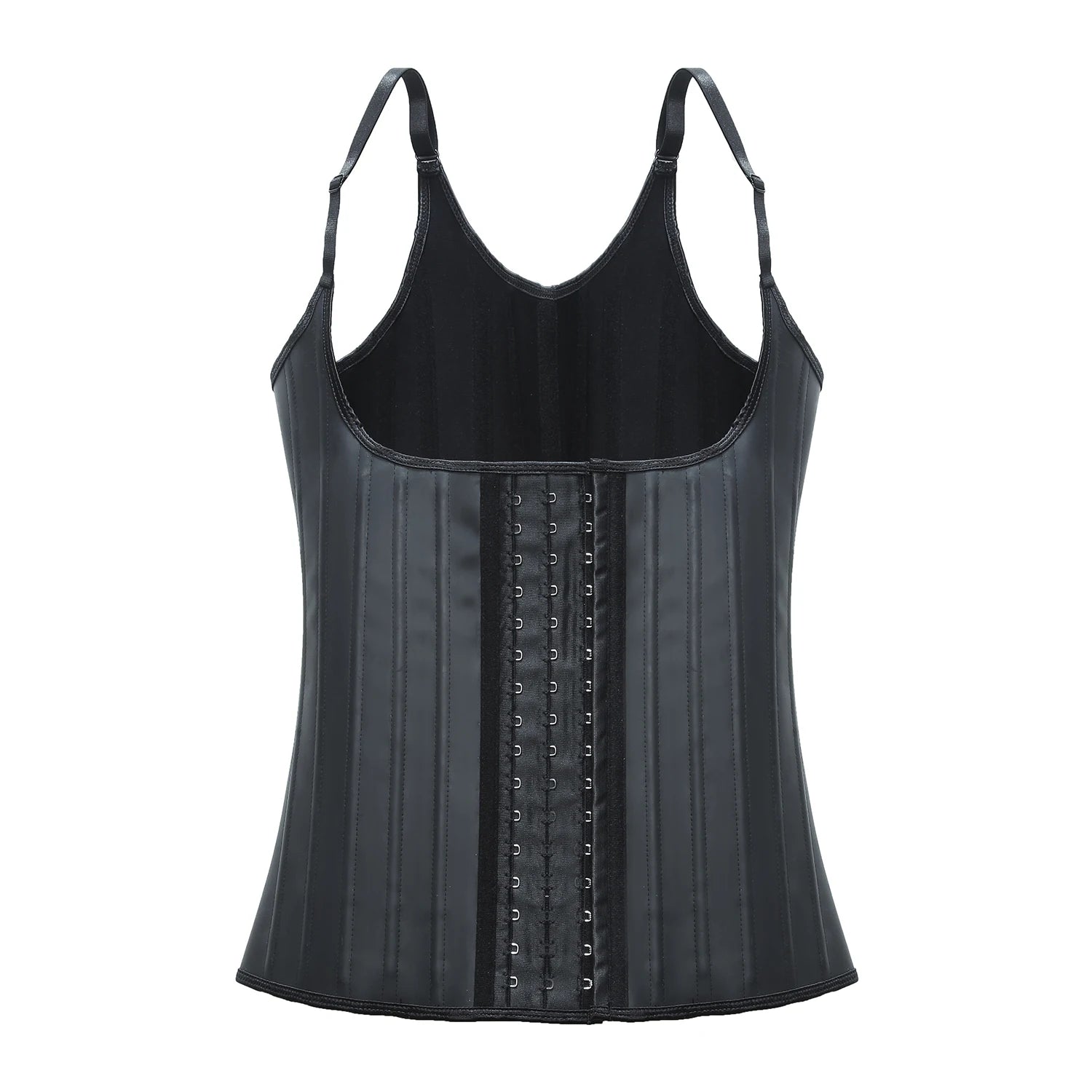 Plus Size Women Adjustable Strap  Latex Waist Trainer 25 Steel Bones Vest Cincher Under bust Corset