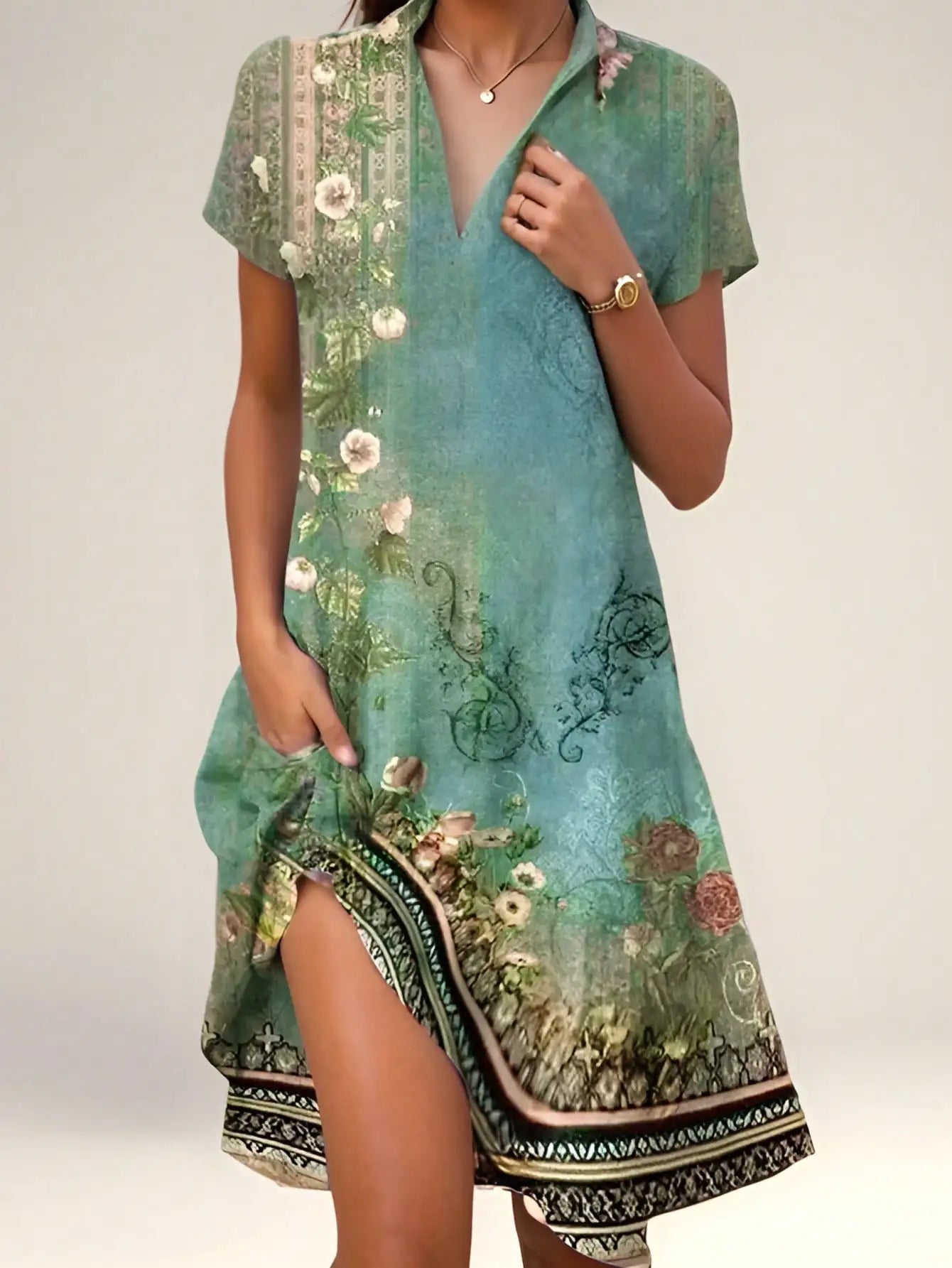 Women's Bohemian Printed Dress