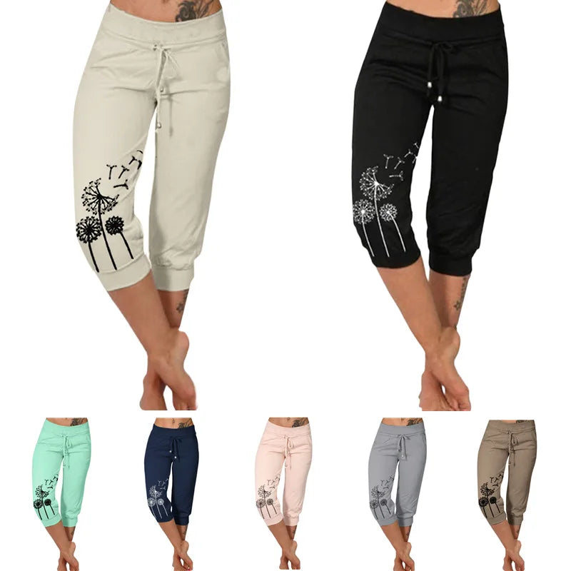 Fashion Mid-calf Lady Capri Pants