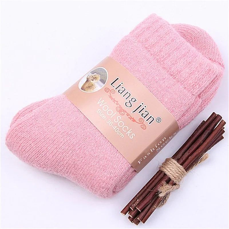 Super Warm Male Men Thicker Solid Socks Merino Wool