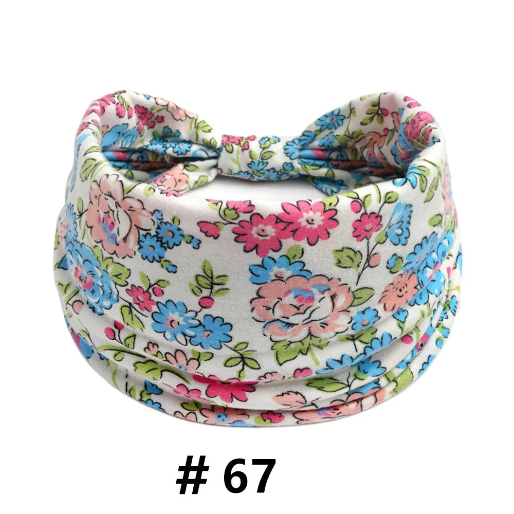Boho Headbands for Women Cotton Wide Head Bands Stretch