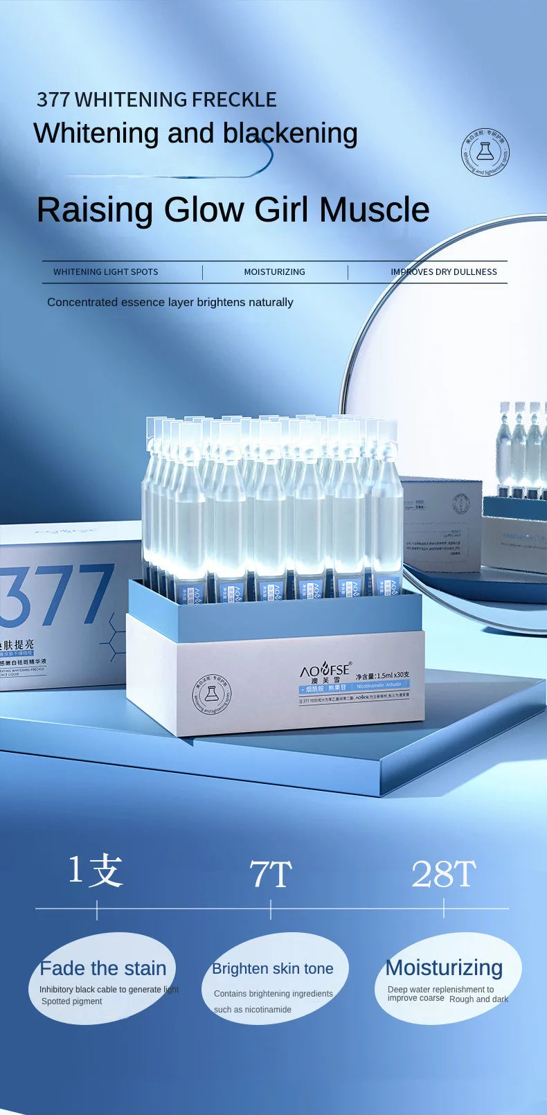 30 pieces Whitening Blemish Serum Moisturizing Anti-Wrinkle Anti-Aging