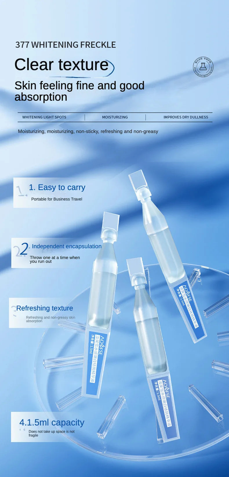 30 pieces Whitening Blemish Serum Moisturizing Anti-Wrinkle Anti-Aging