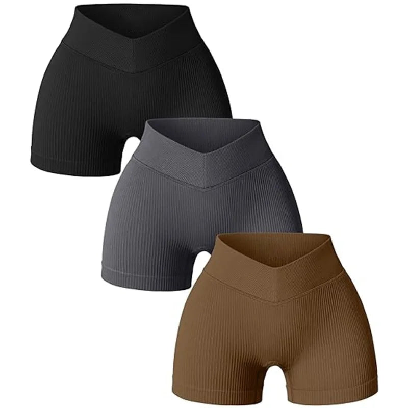 Women High Waist Workout Fitness Yoga Shorts