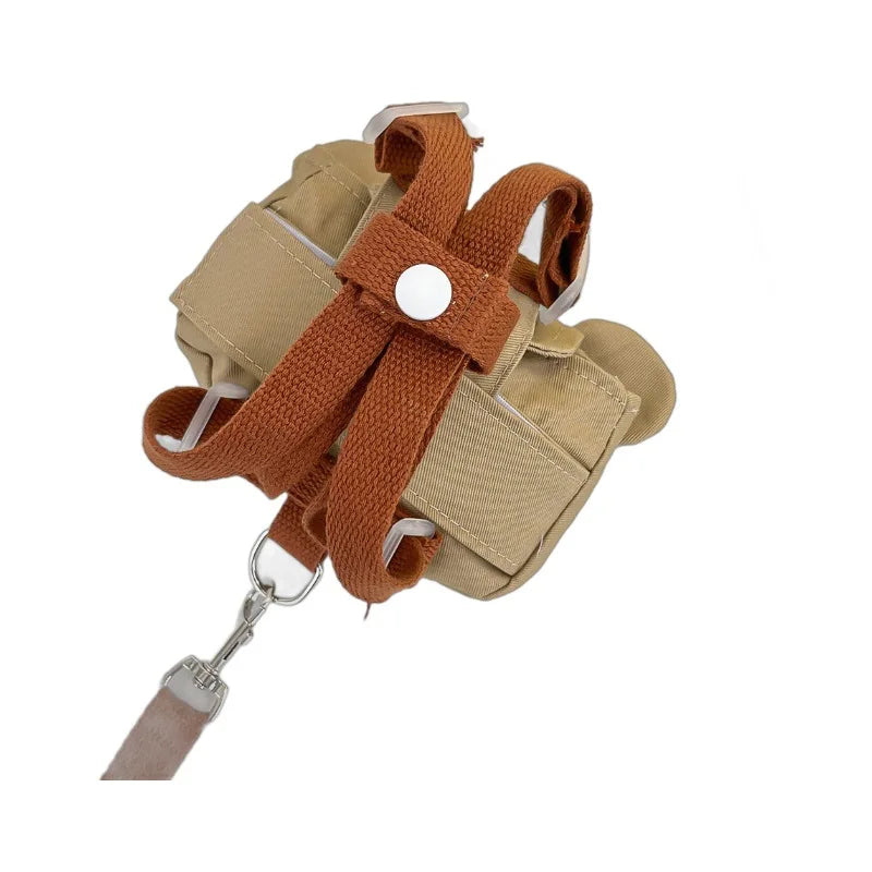 Cute Pet Shoulder Backpack Harness Leash