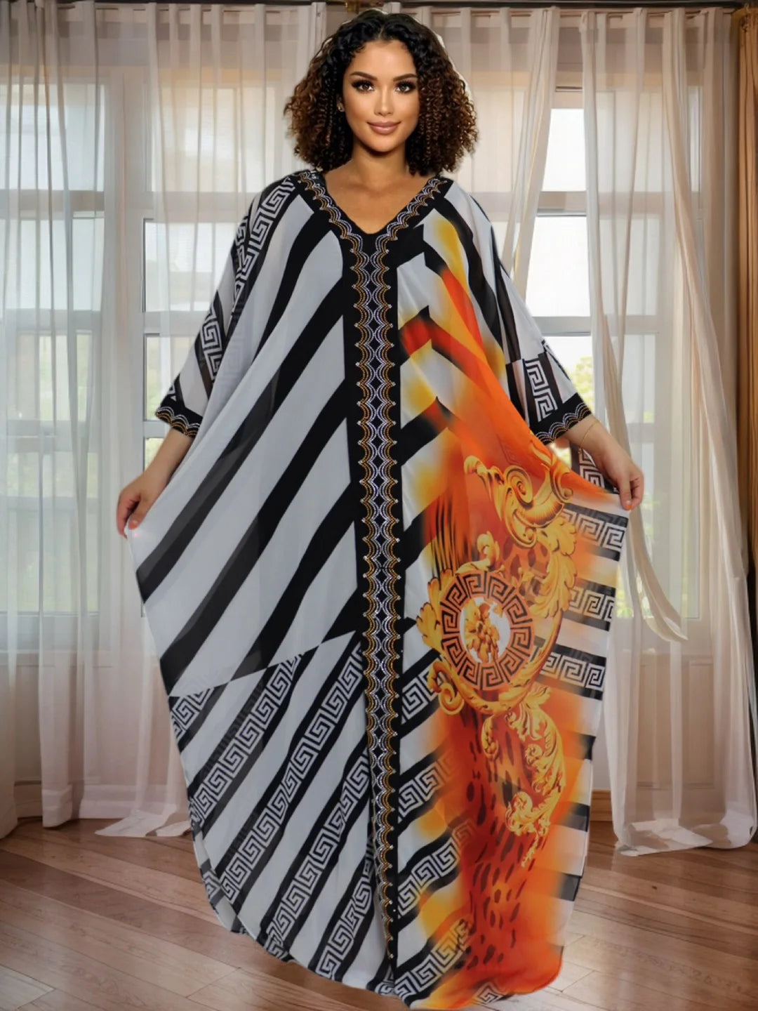 Plus Size Loose Casual Fashion Boho Maxi Dress