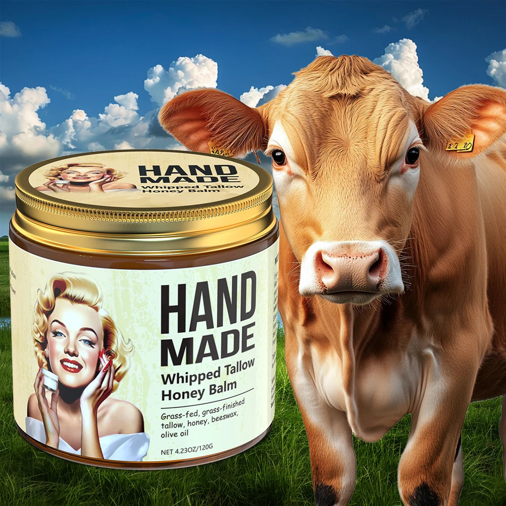 ENVISHA Handmade Skin Care Honey Whipped Tallow Face Cream