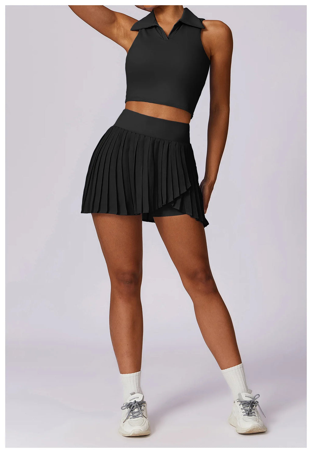 Women Dance Gym Workout Fitness Solid Sports Skirts
