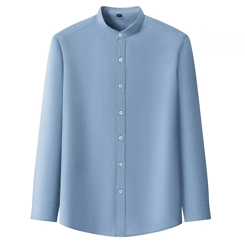 Men Casual Business Mandarin Collar