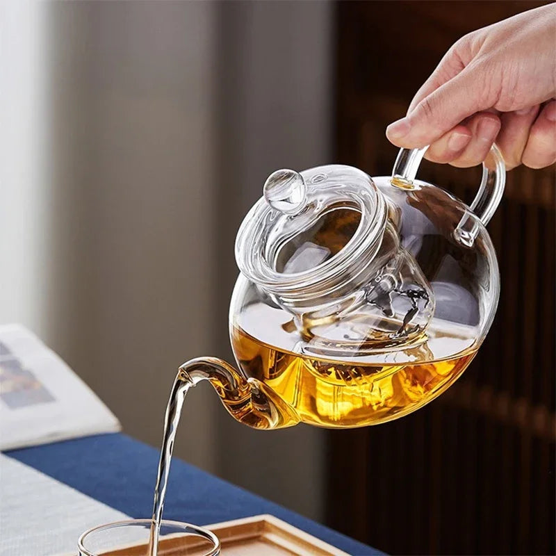 Filterable Glass Teapot Heat-resistant