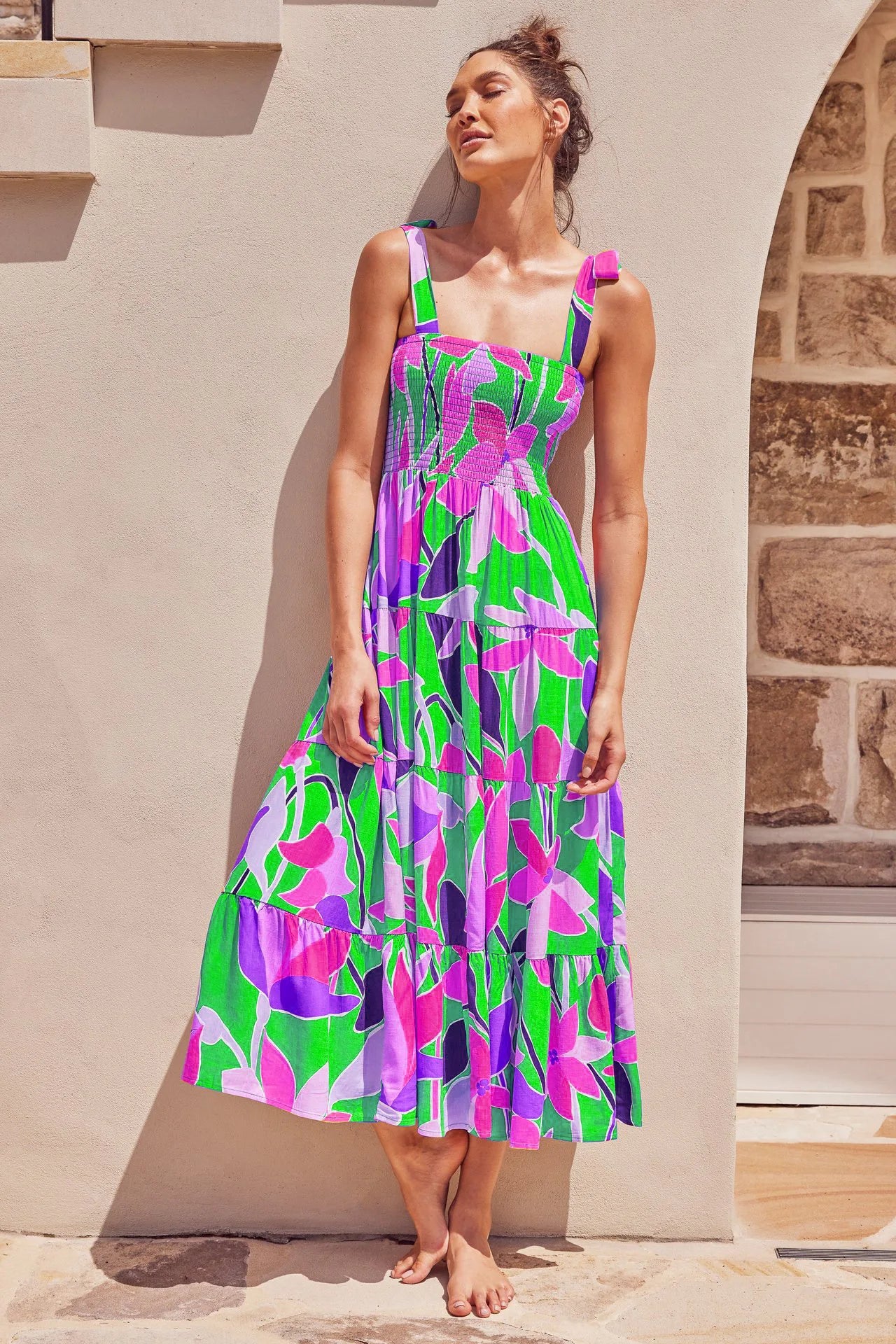 Fashion Bohemian Style Print Beach Dress