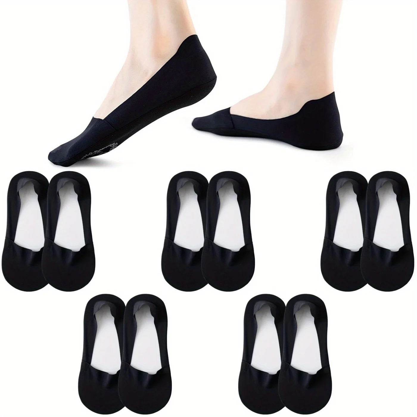 Womens No-Show Socks 5-8 Pairs