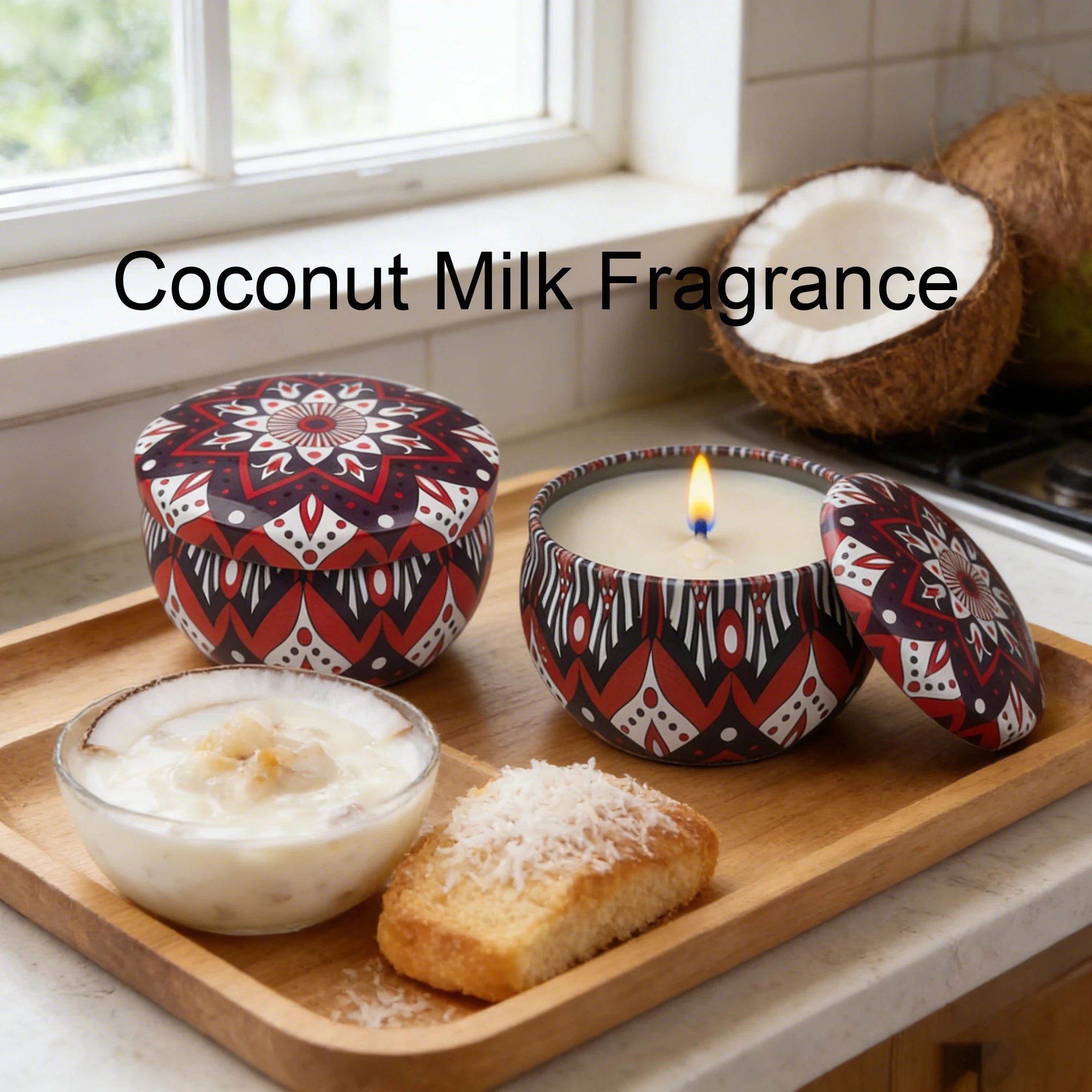 1 Pack of Ham-Scented Aromatherapy Candles, Small Tin Can Aromatherapy Candles, Available in White Tea Flower, Mint, Foxtail Grass, Honeysuckle, Bluebell, Jasmine, Lemongrass, Vanilla, Freesia, Lavender, Coconut Milk Scent, P