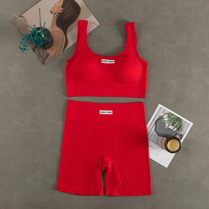 Women Seamless Yoga Set Fitness Workout Suits