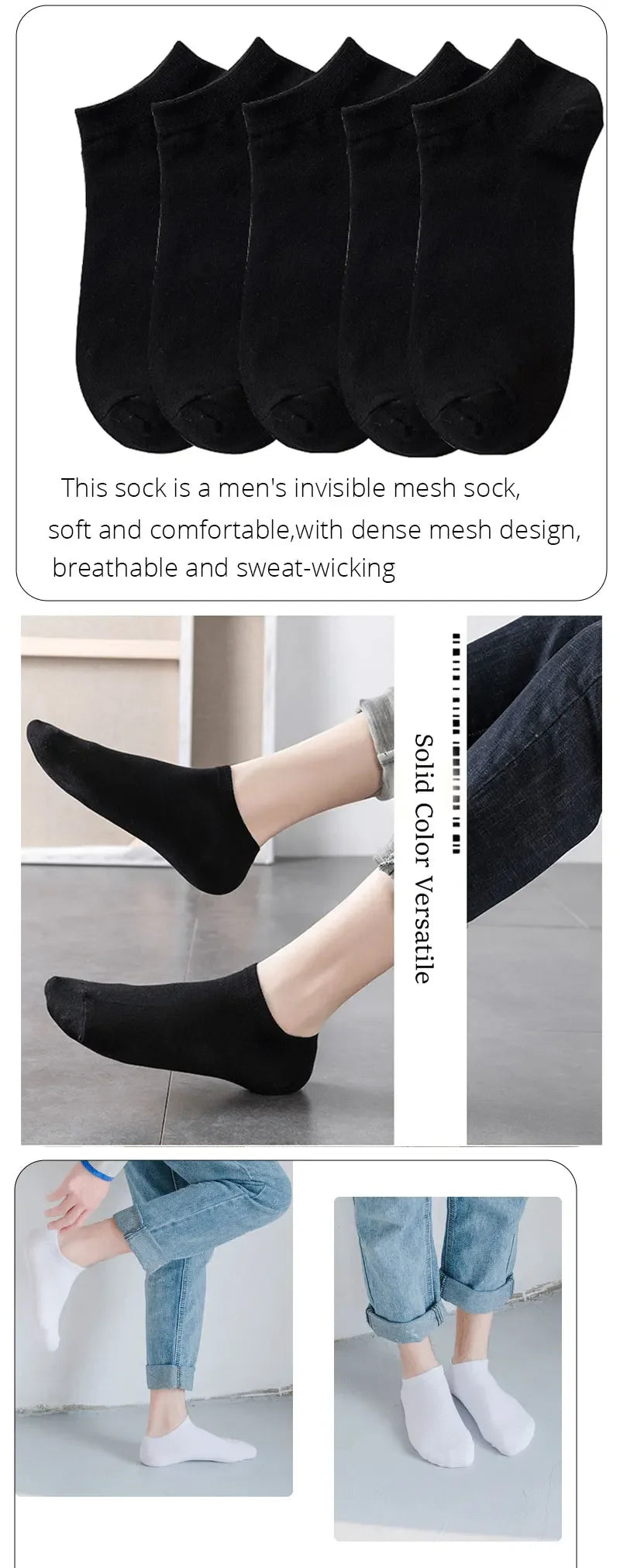 Unisex Casual Boat Socks